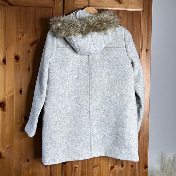 J. Crew Vail Parka Wool Coat Gray - Picture 9 of 15